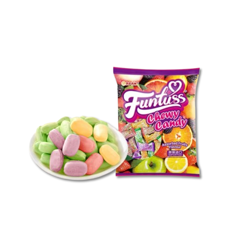 Fruit Fudge, 3 flavors blend, Guava Mango Black currant, Fruity, Sweet in the mouth, Individual Pack, Wedding candy, Casual candy, 400g/14.11oz* bag (Pack of 1)