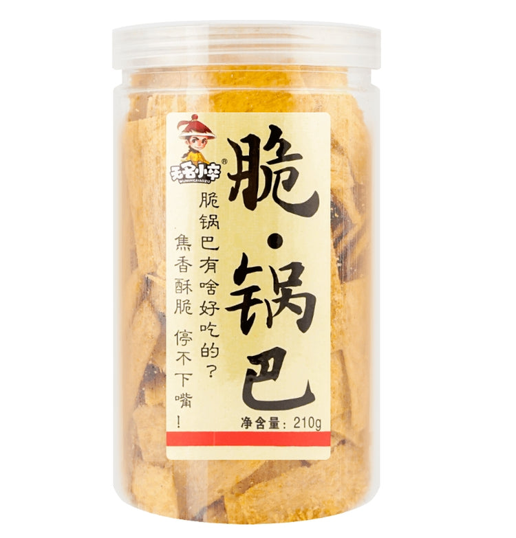 Crispy Original Rice Crackers, Perfect for Binge-Watching, Office Snacking, and Travel Gatherings 210g/Can无名小卒 脆锅巴原味 210g/罐