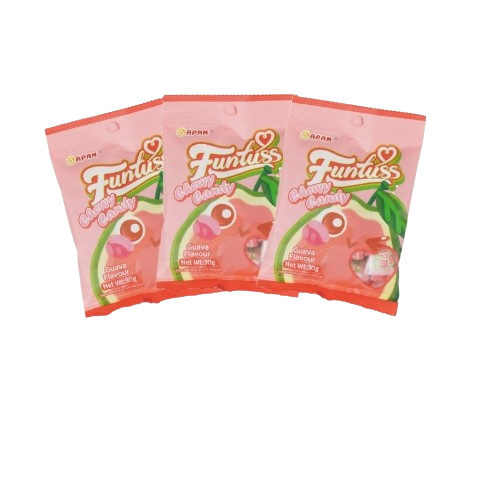 Guava Flavored Fruit Gummy Candy, Sweet and Fragrant. Ideal Snacks for Adults & Kids, Perfect for Party Treats. 3.17oz (Pack of 3)