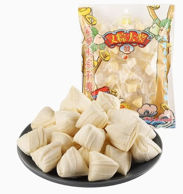 Mint Zongzi-Shaped Candy, Sweet & Silky, Refreshingly Cool, Traditional Chinese Snack Candy, Enjoyed by Adults & Kids, Ideal for Sharing with Family & Friends, Party Snack, Festival Gift, Holiday Treat 180g/Bag