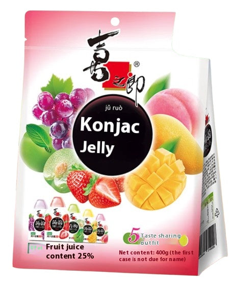 Jelly in Multi-Flavors - 400g/1pk! Zero Fat and Made with Real Fruit Juice for a Healthy Twist. Smooth & Tasty, It's the Ideal Casual Food. Perfect for Satisfying Your Sweet Tooth, Grab Yours Now and Enjoy a Burst of Flavor.