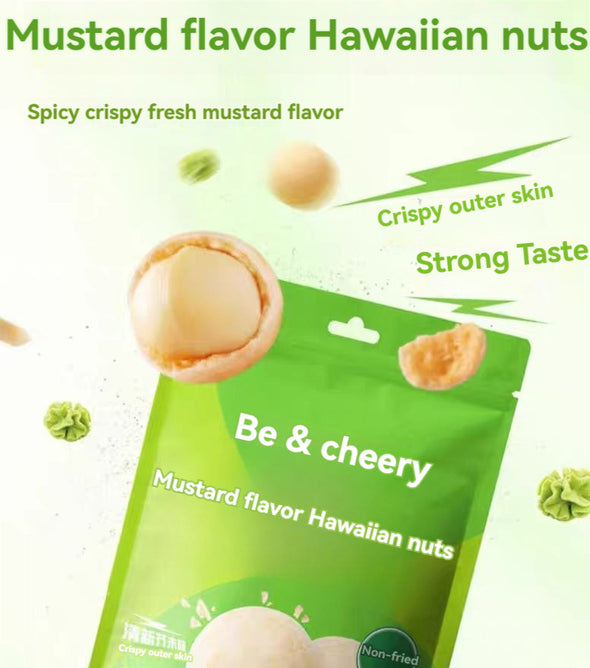 BE&CHEERY Wasabi Flavoured Macadamia Nuts 30g