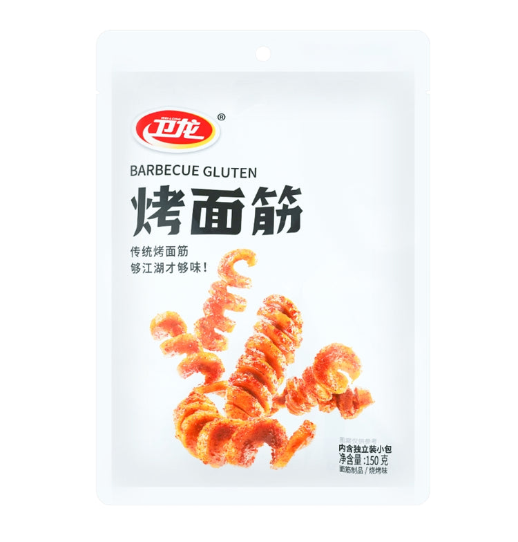 Latiao, Spicy Strips, Spicy Gluten, Roasted Gluten, Chinese Special Casual Snack Food, Low Sugar & Low Calories, Vegan 5.3oz (7 Individual Bags) 卫龙烤面筋