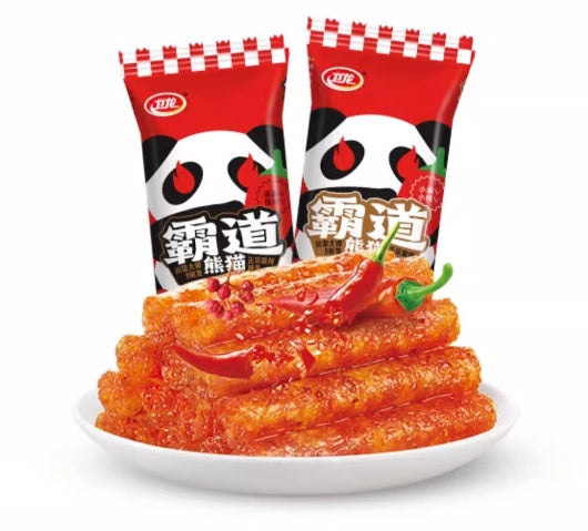 Latiao Spicy Strips, Soft & Chewy Latiao, Mild/Extra Spicy Spicy Gluten, Classic Chinese Special Snack Food, Vegan,16.9Oz (Individually Packed 30 Pcs) 卫龙霸道辣条