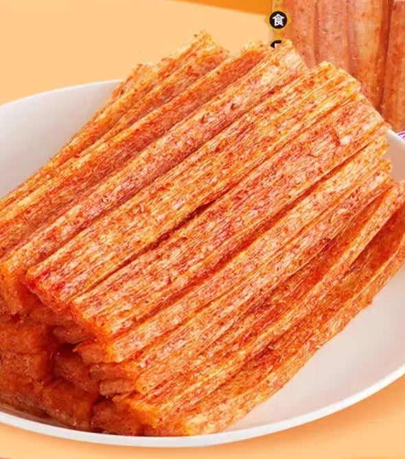 3Pack Spicy Strip Big Gluten, Spicy Strips Latiao, Chinese Special Classic Handmade Spicy Gluten, Sweet & Fragrant Spicy Flavour Latiao Delicious Snacking, Vegan 10.8Oz 卫龙