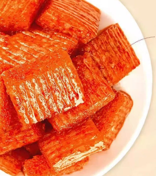 Spicy Strips DADAOROU, Spicy Gluten, Chinese Snacks Vegetarian Latiao, Authentic Chinese Snacks with La Tiaolatiao Spicy Strip Flavor （Individually Packed Bulk 20Pcs）4.93Oz