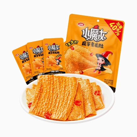 20Pcs Whole Piece Konjac Snack, Spicy Strips, Moyushuang, Chewy Crispy Spicy Hot Strips, Spicy Snacks Latiao La tiao, Chinese Snacks, Spicy & Sesame Sauce Flavor 12.7Oz