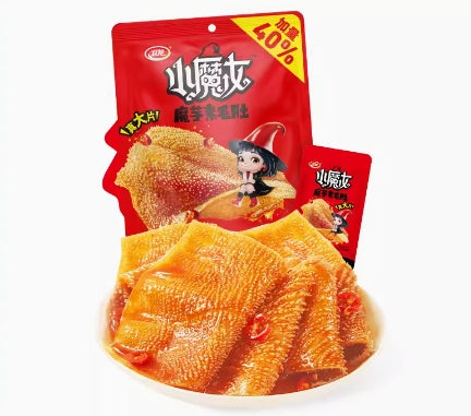 20Pcs Whole Piece Konjac Snack, Spicy Strips, Moyushuang, Chewy Crispy Spicy Hot Strips, Spicy Snacks Latiao La tiao, Chinese Snacks, Spicy & Sesame Sauce Flavor 12.7Oz