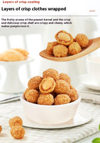 Stuffed peanut, Spicy crisp, Salty flavor, Crisp outside and crisp inside, Individual small package, Office use, Casual snacks, 312g/11.01oz* bag