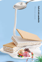Wafer biscuit, Ice cream flavor, Sweet taste, Individual packaging, Easy to carry, Office and movie enjoyment, Hand gift, Christmas, Imported from Russia, 278g/9.81oz* tin
