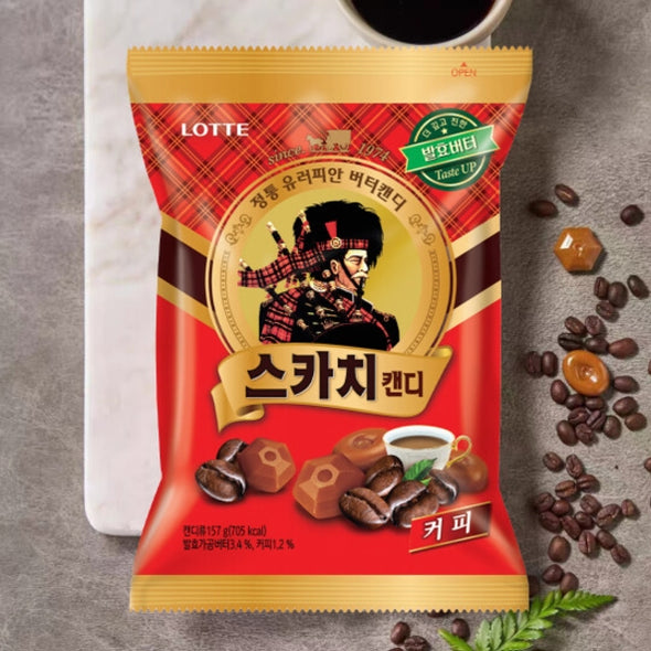 Hard candy, Coffee flavor, Sweet taste, Independent packaging, Easy to carry, Suitable for office food, Casual snacks, Imported from Korea, 157g/5.54oz* bag