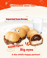 Sandwich cookies, Chocolate flavor, Cocoa filling, Children's snacks, Mellow taste, Sweet taste, Casual snacks, 103.5g/3.65oz* box (Pack of 1)