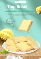 Dry bread, Durian flavor, Crisp and delicate, Fruity flavor, Independent packaging, Easy to carry, With hand gift, Casual snacks, Imported from Vietnam, 270g/9.52oz* bag