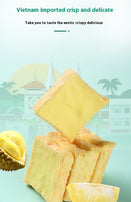 Dry bread, Durian flavor, Crisp and delicate, Fruity flavor, Independent packaging, Easy to carry, With hand gift, Casual snacks, Imported from Vietnam, 270g/9.52oz* bag
