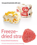 Snow Crisp, Strawberry flavor, Goat's milk flavor, Freeze-dried strawberry filling, Small package for easy to carry, Office snack, Snack afternoon tea, 100g/3.53oz* bag