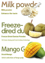 Snow crisp, Durian Mango flavor, Freeze-dried mango cubes, Small pack for easy to carry, Office snacks, Snack afternoon tea, 100g/3.53oz* bag