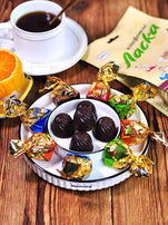 Filled chocolate, Multi-flavor mix, Sweet entrance, Mellow taste, Casual snacks, Christmas, Hand gift, Imported from Russia, 200g/7.05oz* box