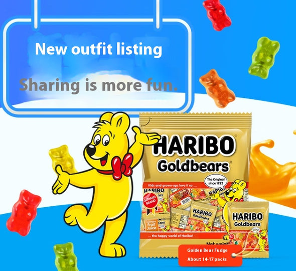Gummy rubber, QQ projectile, Six kinds of fruit flavor, Bear shape, Children's candy, Individual packaging, Easy to carry, Casual snacks, 200g/7.05oz* bag