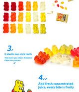 Gummy rubber, QQ projectile, Six kinds of fruit flavor, Bear shape, Children's candy, Individual packaging, Easy to carry, Casual snacks, 200g/7.05oz* bag