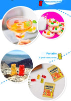 Gummy rubber, QQ projectile, Six kinds of fruit flavor, Bear shape, Children's candy, Individual packaging, Easy to carry, Casual snacks, 200g/7.05oz* bag