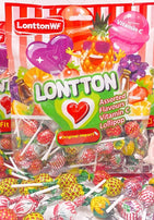 Lollipop, 5 blended flavors, Cola flavor, Pineapple, Orange, Individual package, Sweet and Sour, Snack, Happy Candy, Contains 50 lollipops, 350g/12.35oz* bag (Pack of 1)