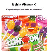 Lollipop, 5 blended flavors, Cola flavor, Pineapple, Orange, Individual package, Sweet and Sour, Snack, Happy Candy, Contains 50 lollipops, 350g/12.35oz* bag (Pack of 1)