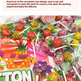 Lollipop, 5 blended flavors, Cola flavor, Pineapple, Orange, Individual package, Sweet and Sour, Snack, Happy Candy, Contains 50 lollipops, 350g/12.35oz* bag (Pack of 1)