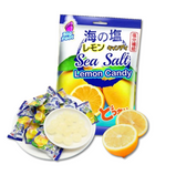 Hard candy, Sea salt lemon flavor, Sweet and sour taste, Fresh breath, Individual Pack, Contains about 60, Casual snacks, Throat lozenges, Holiday gift, 150g/5.29oz* bag (Pack of 1)