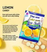 Hard candy, Sea salt lemon flavor, Sweet and sour taste, Fresh breath, Individual Pack, Contains about 60, Casual snacks, Throat lozenges, Holiday gift, 150g/5.29oz* bag (Pack of 1)