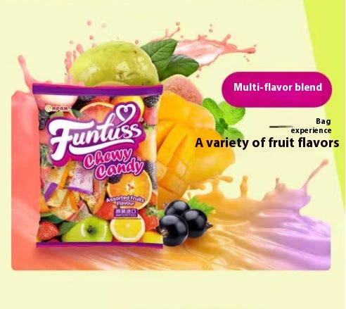 Fruit Fudge, 3 flavors blend, Guava Mango Black currant, Fruity, Sweet in the mouth, Individual Pack, Wedding candy, Casual candy, 400g/14.11oz* bag (Pack of 1)