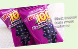 Fruit gummy candy, Black currant flavor, Gummy candy, Q-shot, Individual packaging, Suitable for office food, Casual snacks, Imported from Malaysia, 320g/11.29oz* bag (Pack of 1)