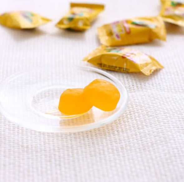 Fruit gummy candy, Mango flavor, Gummy candy, Q-ball, Independent packaging, Suitable for office food, Casual snacks, Imported from Malaysia, 320g/11.29oz* bag (Pack of 1)