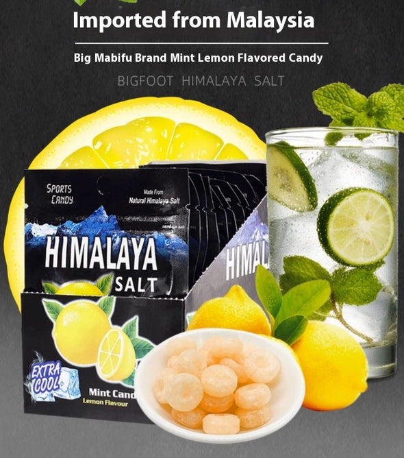 Lemon candy, Fruity hard candy, Fresh breath, Sea salt salty lemon flavor, Salty and sweet, Cool and refreshing, Casual snacks, Imported from Malaysia, 180g/6.35oz* box (Pack of 12)