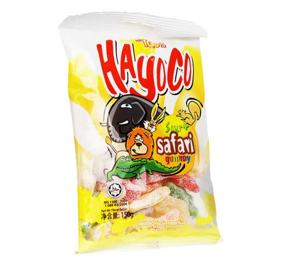 Fruit gummy, Sweet and sour, Gummy, A variety of cartoon animal shapes, Wedding candy, Casual snacks, Suitable for office food, Malaysia import, 150g/5.29oz* bag (Pack of 1)
