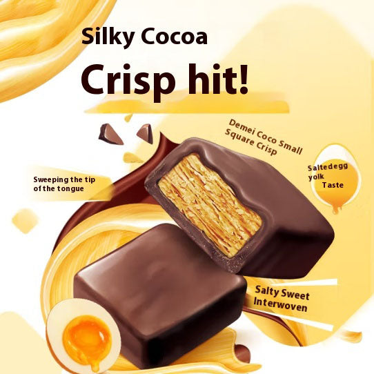 Milk chocolate, cocoa Crisp, Chocolate coating, Children's snack candy, casual snack, White Chocolate Treats for Thank you, Anniversary, Christmas Candy Gift for Family and Friends, 105g/3.7oz* box