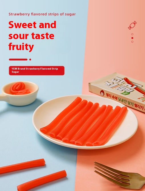 Long fudge, strawberry flavor, stuffed spiral fruit drop, sweet taste, fruity flavor, small package easy to carry, office food, casual snacks, 70g/2.47oz*bag