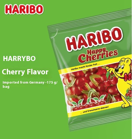 Fruit gummy candy, cherry gummy candy, cute shape, Q-play funny, sweet taste, casual snacks, imported from Germany, casual snacks, Christmas gifts, 175g/6.17oz* bag (Pack of 1)