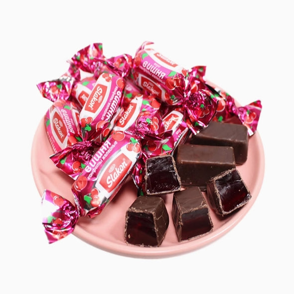 Stuffed chocolate, cherry stuffed, imported from Russia, delicious taste, large capacity family Pack, Chinese New Year candy, Christmas, individual pack, casual snacks, 500g/17.64oz* bag (Pack of 1)
