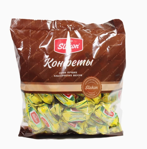 Filled chocolate, lemon filled, imported from Russia, delicious taste, large capacity family Pack, Chinese New Year candy, Christmas, individual pack, casual snacks, 500g/17.64oz* bag (Pack of 1)