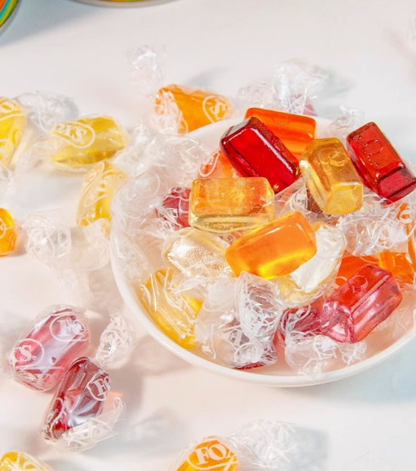 Crystal Candy, Fruit flavor, Fruit flavor hard candy, Mint flavor, bag, individual packaging, casual snacks, Happy Candy, Christmas, Indonesia imported, 90g/3.17oz*2 bags (Pack of 1)