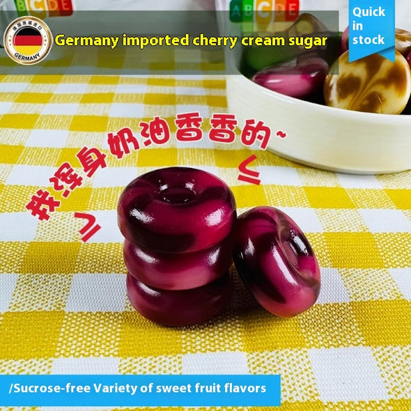 Cherry hard candy, fruit candy, sweet taste, rich flavor, casual snacks, imported from Germany, Wedding candy, Christmas, 110g/3.88oz* bag (Pack of 1)