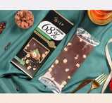 Dark chocolate, box, pure cocoa butter, taste mellow, taste slightly bitter, whole hazelnut filling, casual snacks, Christmas, Valentine's Day gifts, Russia, 100g/3.53oz box