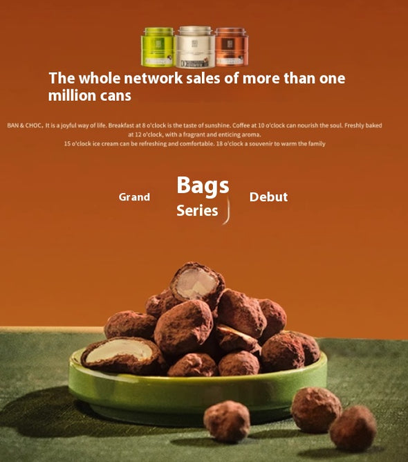 Hawaiian Macadamia Nut Filled Chocolate Beans, Nutty Chocolate with Pure Cocoa Butter. Smooth Dark Chocolate & Nutty Core, Ideal Christmas Leisure Snacks. 24g per Bag.