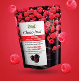 Italian Imported Zaini Raspberry & Cranberry Fruit-filled Dark Chocolate, Made with Pure Cocoa Butter. From Fruit Chocolate Series, Chocolate Beans. Perfect Leisure Snacks. 125g per Bag.