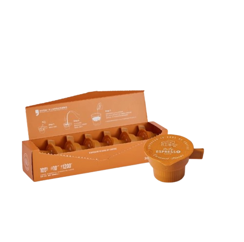 Freshly Brewed Italian Espresso, Caramel Flavored Instant Coffee. Rich Caramel Aroma Wrapping the Coffee. Coffee Powder, Black Coffee. 2g x 7 Pieces.