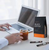 Imported American Style, Instant Black Coffee Powder, Medium Roast. Convenient and Portable Packaging, the Social Secret in the Office. Office Pick-Me-Up, Coffee Beverage. 2g x 50 Strips.