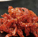 Spicy Strip, Sweet & Spicy, Delicious Soy-Based Snack, Chinese Leisure Treat, Perfect Party Snack 15g*3 Packs吴氏 素干煸鱿鱼丝15g*3包