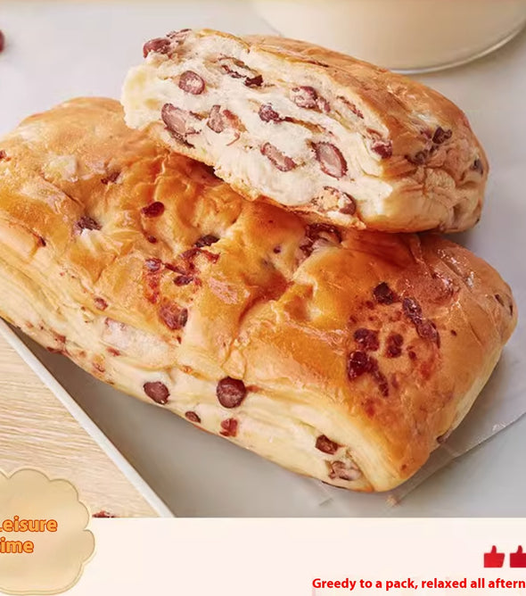 Red bean lasagna bread fluffy texture breakfast picnic sweet red beans leisure snacks 400g / box