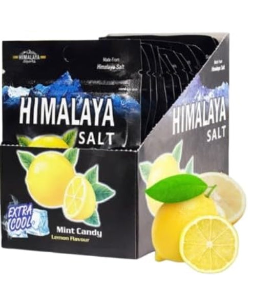 Malaysian Candies, Refreshing Peppermint Candies with Mint and Lemon Flavors, Containing Himalayan Pink Rock Salt.180g/1 box
