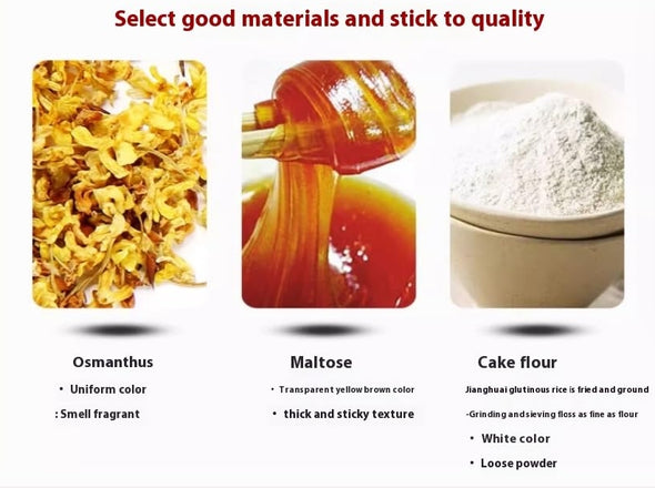 Osmanthus Sticky Rice Chip Refreshments, Fragrant Flower Aroma, Delicate & Slightly Sweet Taste, Chinese Dessert, Ideal for Afternoon Tea & Tea Pairing, Office Snack, Party Snack, Festival Gift 200g/Box